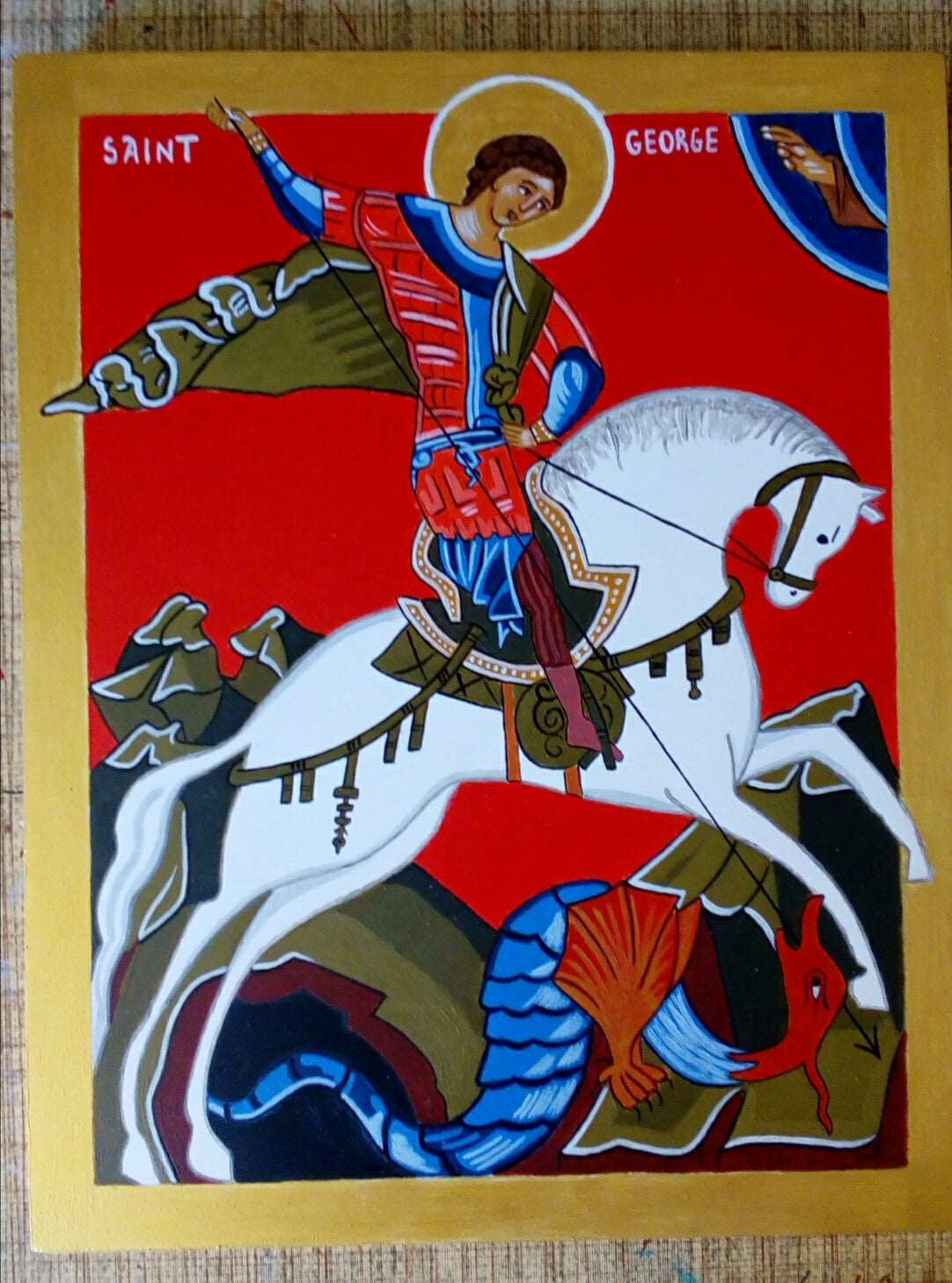 Miracle Saint George and the Dragon - HandmadeIconsGreece