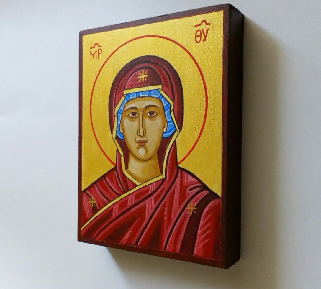 Miniature icon of Virgin Mary - HandmadeIconsGreece