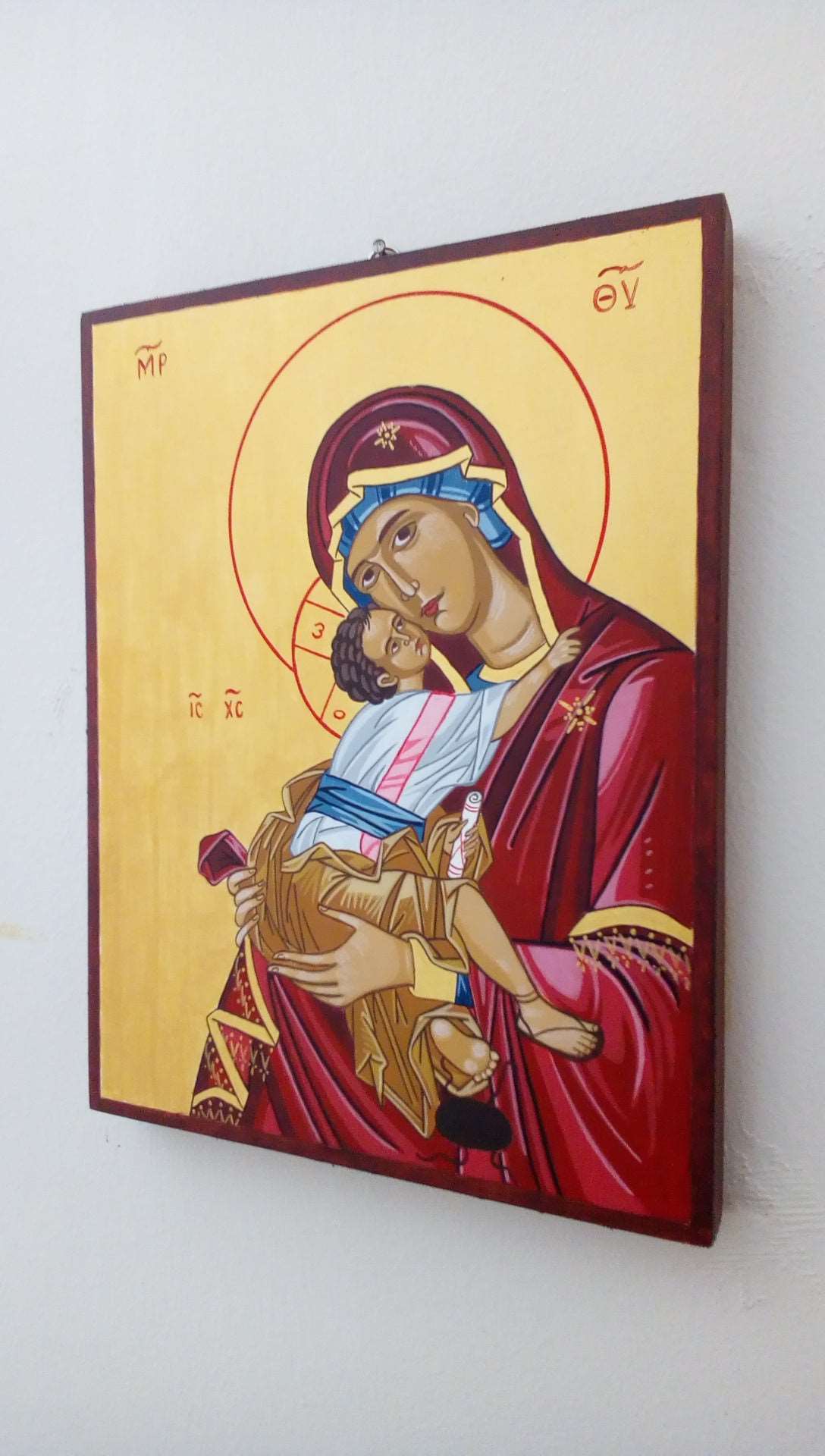 Virgin Mary Sweet Kissing (Glykofilousa) - HandmadeIconsGreece
