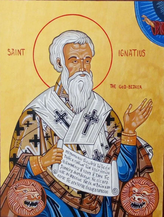 Handpainted orthodox religious icon Saint Ignatius of Antioch icon - HandmadeIconsGreece