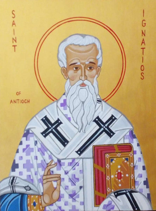 Handpainted orthodox religious icon Saint Ignatius of Antioch - HandmadeIconsGreece