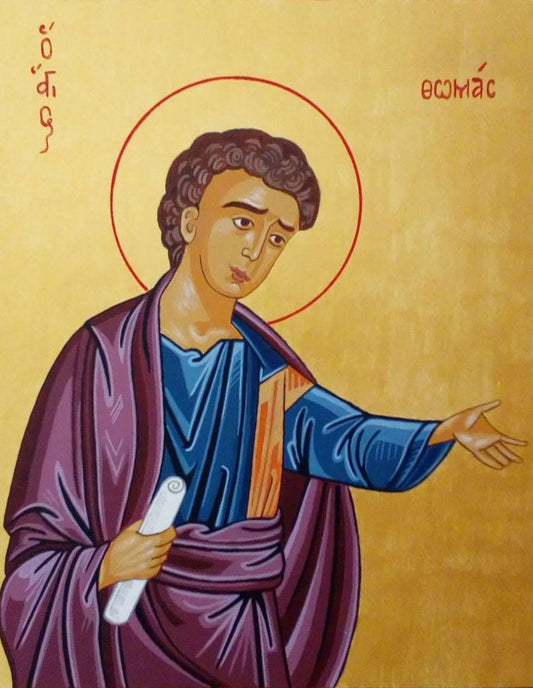 Handpainted orthodox religious icon Saint Thomas the Apostle - HandmadeIconsGreece