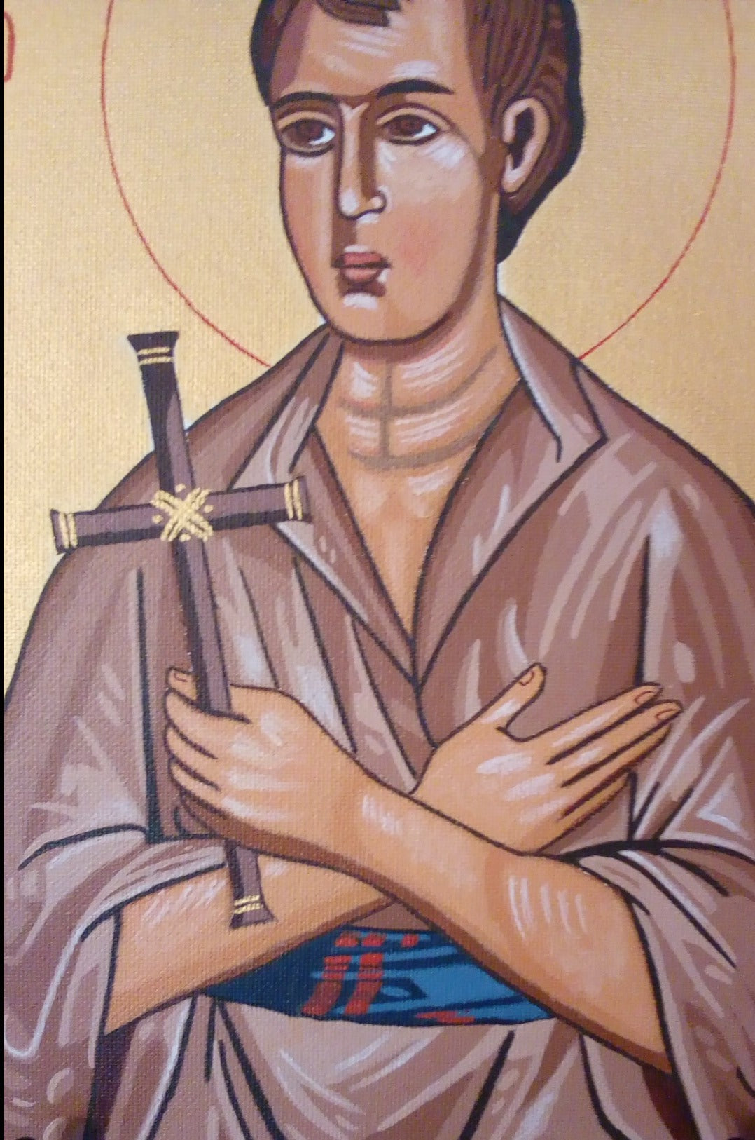 Handpainted orthodox religious icon Saint John the Russian - Handmadeiconsgreece