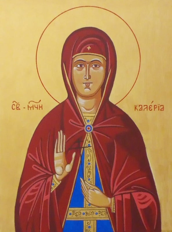 Handpainted orthodox religious icon Saint Kaleria (Valeria) of Caesarea - Handmadeiconsgreece