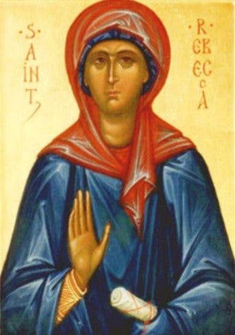 Handpainted orthodox religious icon Saint Rebecca the Righteous - HandmadeIconsGreece