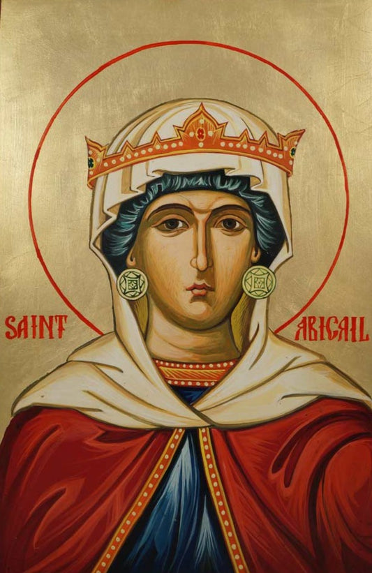 Handpainted catholic religious icon Saint Abigail/Saint Gobnait - HandmadeIconsGreece