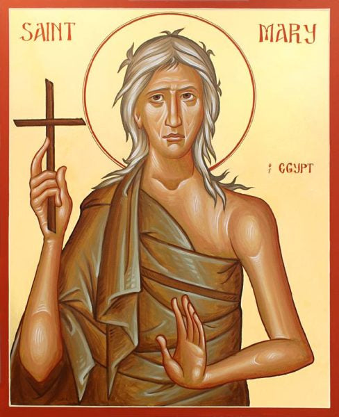 Handpainted orthodox religious icon Saint Mary of Egypt - HandmadeIconsGreece