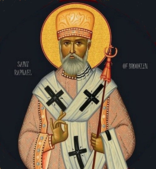 Handpainted orthodox religious icon Saint Raphael of Brooklyn - HandmadeIconsGreece