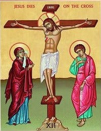 Handpainted orthodox religious icon Crucifixion of Christ icon - HandmadeIconsGreece
