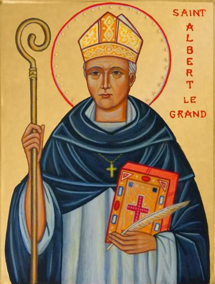 Handpainted catholic religious icon Saint Albert the Great - HandmadeIconsGreece