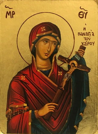 Handpainted orthodox religious icon Virgin Mary of Death - HandmadeIconsGreece