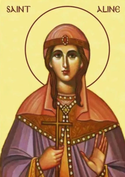 Handpainted catholic religious icon Saint Alena of Vorst - Handmadeiconsgreece