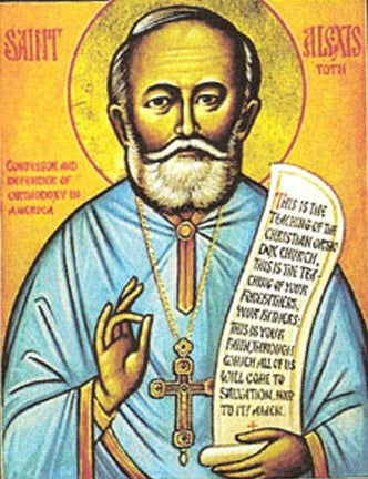Handpainted catholic religious icon Saint Alexis Toth - Handmadeiconsgreece