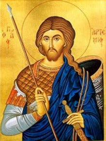 Handpainted orthodox religious icon Saint Artemius the Great Martyr - Handmadeiconsgreece