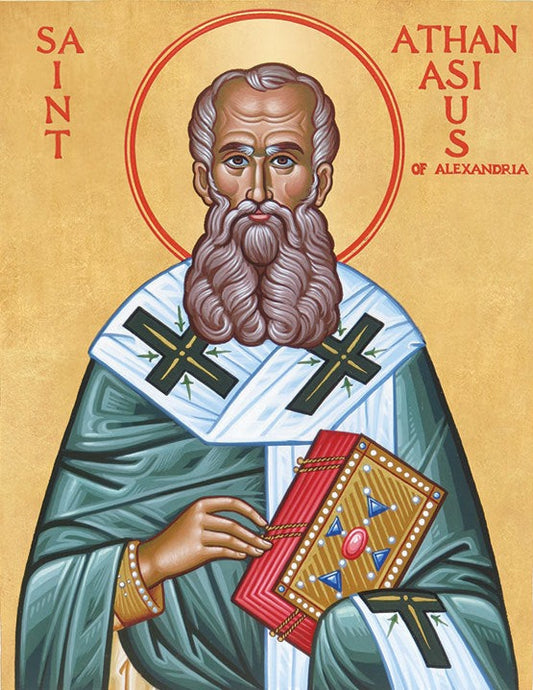 Handpainted orthodox religious icon Saint Athanasius of Alexandria - Handmadeiconsgreece