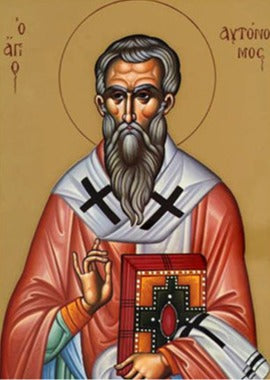 Handpainted orthodox religious icon Saint Autonomous the Hieromartyr and bishop in Italy - Handmaddeiconsgreece