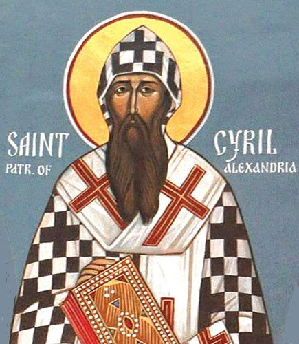 Handpainted orthodox religious icon Saint Cyril of Alexandria - Handmadeiconsgreece