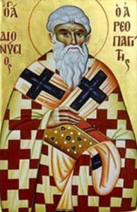 Handpainted orthodox religious icon Saint Dionysius the Hieromartyr and Aeropagite of Athens - Handmadeiconsgreece