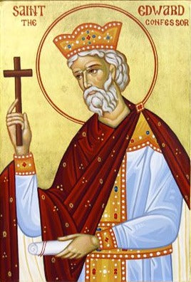Handpainted catholic religious icon Saint Edward the Confessor - HandmadeIconsGreece
