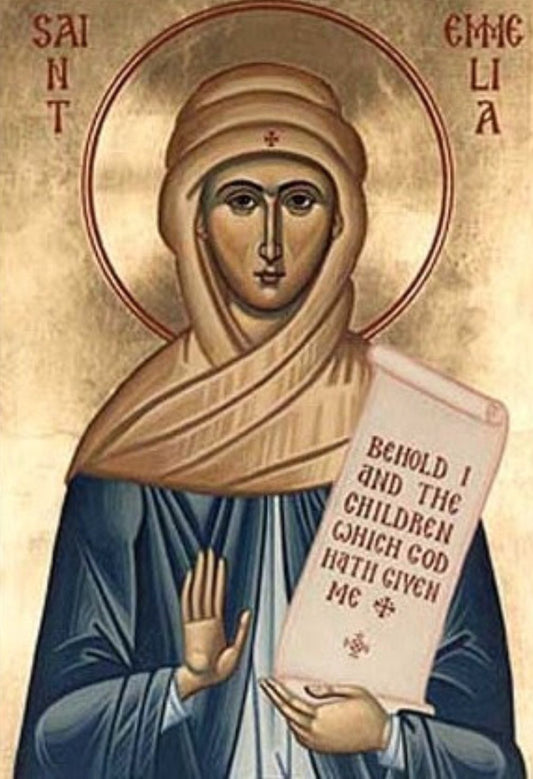 Handpainted orthodox religious icon Saint Emily or Emilia - Handmadeiconsgreece