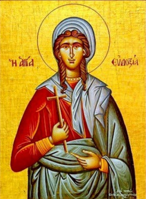 Handpainted orthodox religious icon Saint Eudoxia the Martyr of Canopus - Handmadeiconsgreece