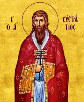 Handpainted orthodox religious icon Saint Eustratios the Martyr - Handmadeiconsgreece