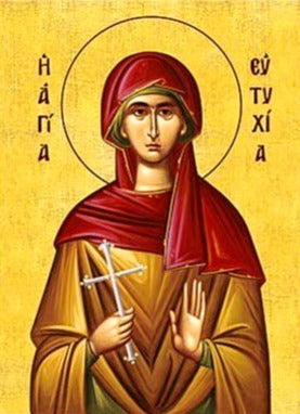 Handpainted orthodox religious icon Saint Eutychia the Confessor - Handmadeiconsgreece