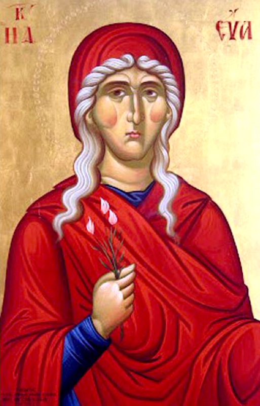 Handpainted Orthodox religious icon Saint Eve Mother of Humanity - Handmadeiconsgreece