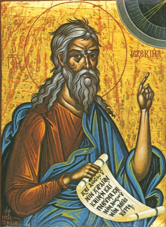 Handpainted orthodox religious icon Saint Ezekiel the Prophet - HandmadeIconsGreece