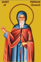 Handpainted catholic religious icon Saint Finnian of Clonard - Handmadeiconsgreece