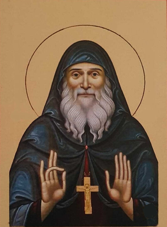 Handpainted orthodox religious icon Saint Gabriel Urgebadze - Handmadeiconsgreece