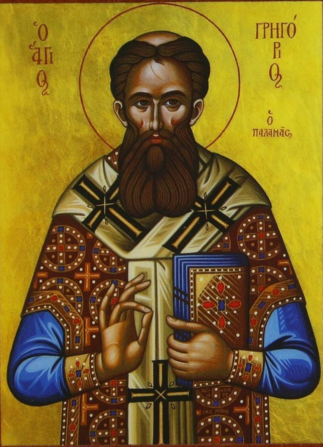 Handpainted orthodox religious icon Saint Gregory Palamas - Handmadeiconsgreece
