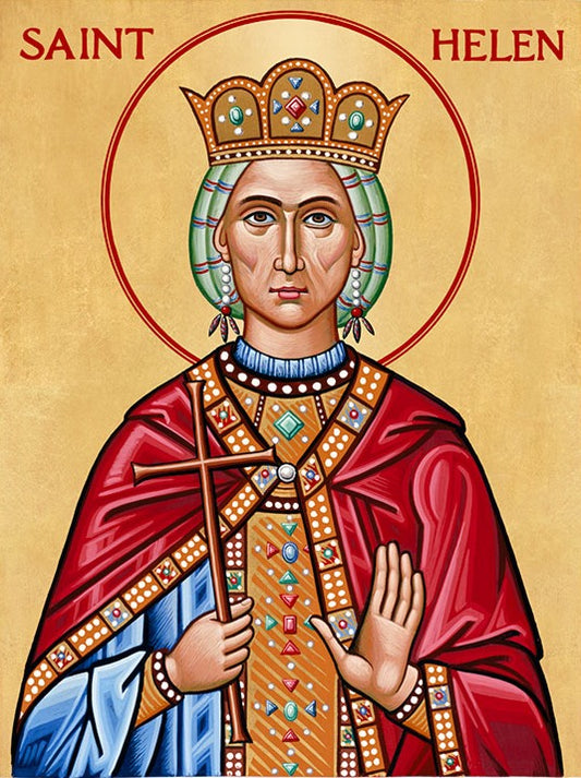 Handpainted orthodox religious icon Saint Helen Equal to the Apostles - Handmadeiconsgreece