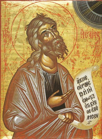 Handpainted orthodox religious icon Saint Isaiah the Prophet - HandmadeIconsGreece