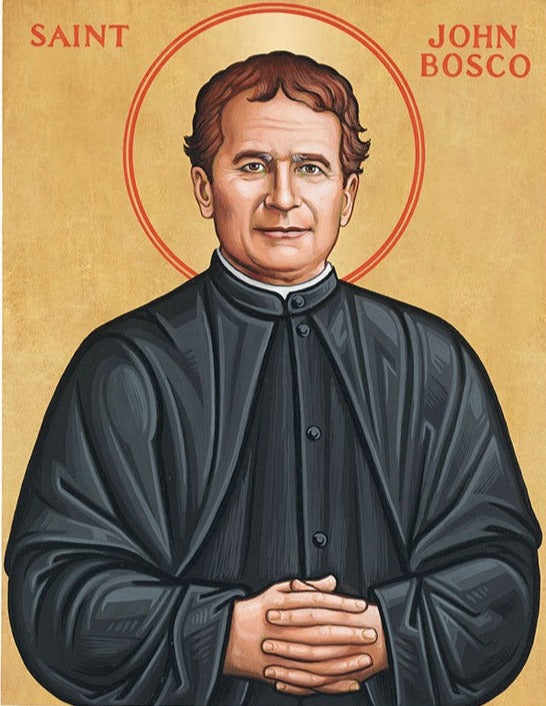 Handpainted catholic religious icon Saint John Bosco - Handmadeiconsgreece 
