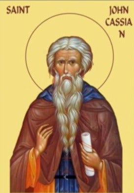 Handpainted orthodox religious icon Saint John the Cassian - Handmadeiconsgreece