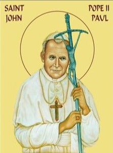 Handpainted catholic religious icon Saint Pope John Paul II bishop of Rome - Handmadeiconsgreece