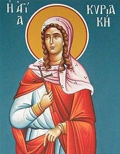 Handpainted orthodox religious icon Saint Kyriaki - HandmadeIconsGreece