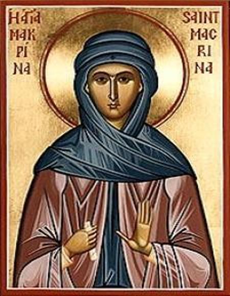 Handpainted Orthodox icon Saint Macrina the Younger – HandmadeIconsGreece