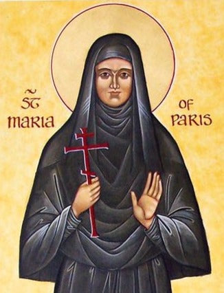 Handpainted orthodox religious icon Saint Maria (Skobtsova) of Paris - Handmadeiconsgreece