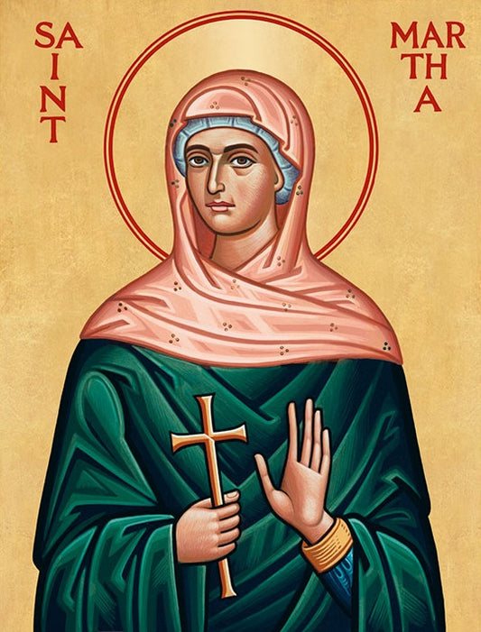 Handpainted orthodox religious icon Saint Martha - Handmadeiconsgreece