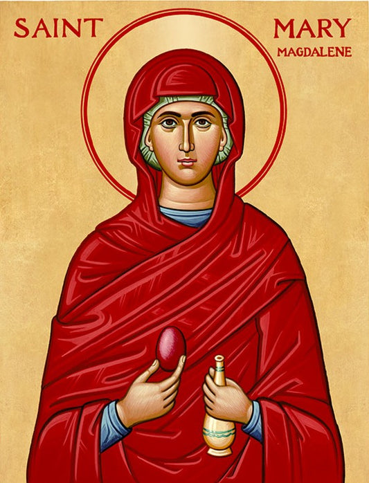 Handpainted orthodox religious icon Saint Mary Magdalene - Handmadeiconsgreece