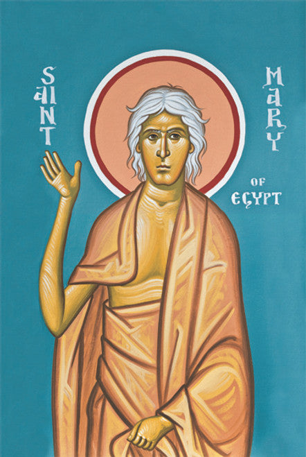 Handpainted orthodox religious icon Saint Mary of Egypt - Handmadeiconsgreece