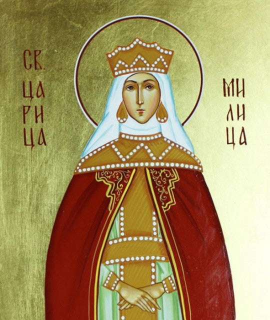 Handpainted orthodox religious icon Saint Militsa Princess of Serbia - Handmadeiconsgreece