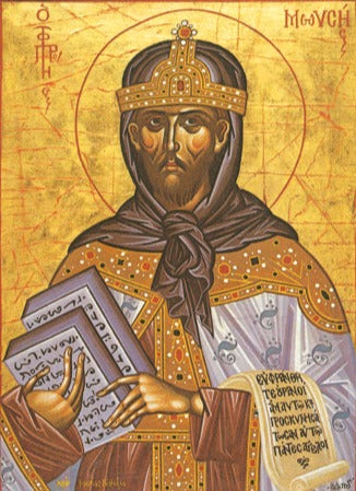 Handpainted orthodox religious icon Saint Moses the Black - HandmadeIconsGreece