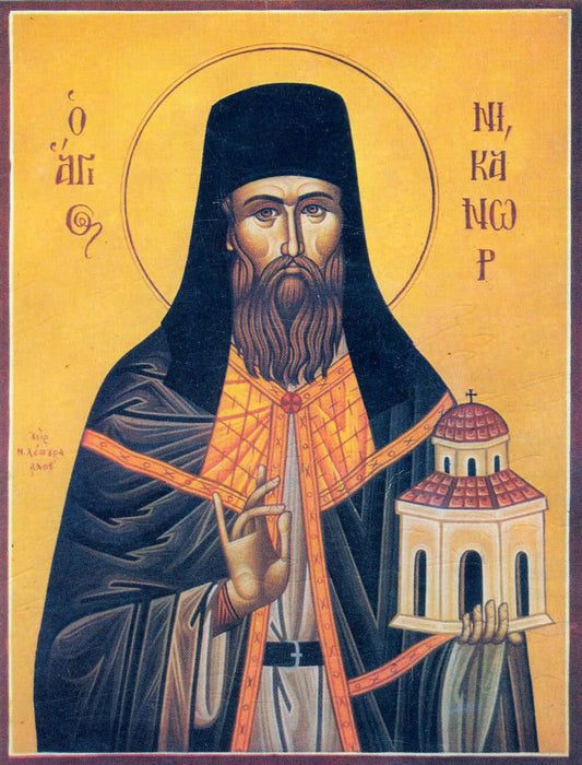 Handpainted orthodox religious icon Saint Nikanor the Wonderworker of Mount Kallistratos - Handmadeiconsgreece