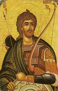 Handpainted orthodox religious icon Saint Nikitas the Goth - Handmadeiconsgreece