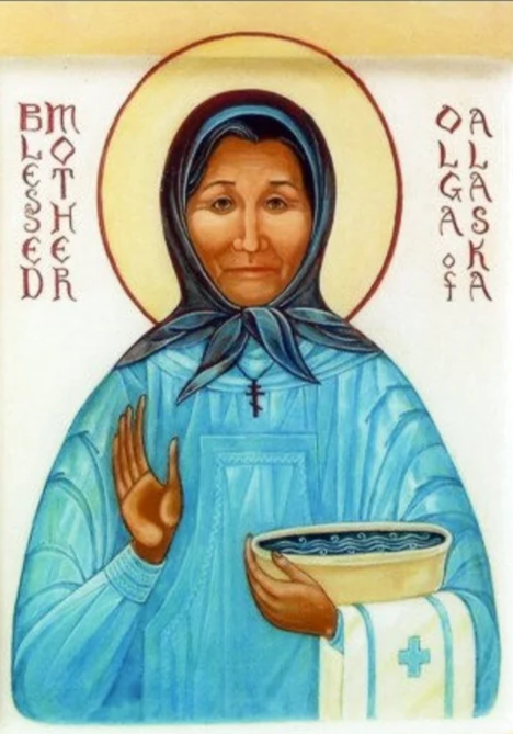 Handpainted orthodox religious icon Saint Olga of Alaska - Handmadeiconsgreece