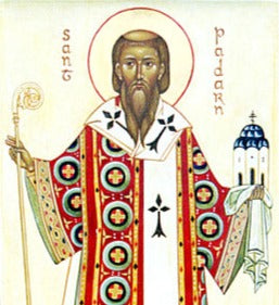 Handpainted Catholic icon Saint Padarn of Wales – HandmadeIconsGreece