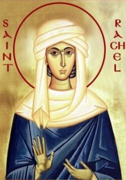 Handpainted orthodox religious icon Saint Rachel the Righteous - Handmadeiconsgreece